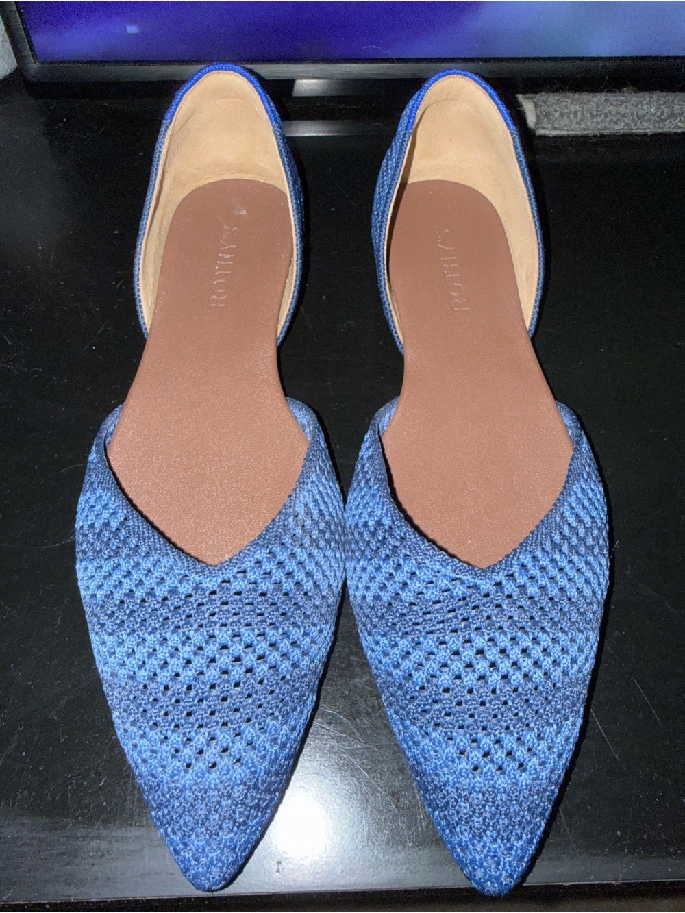 Rothy’s D’Orsay Point Flats in Sea Stripe size 9